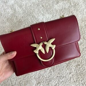 Pinko Love One Logo Plaque Mini Crossbody Bag